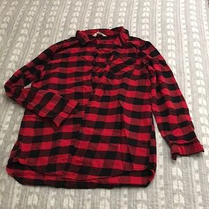 Plaid button down shirt